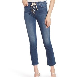 Mother lace up jeans